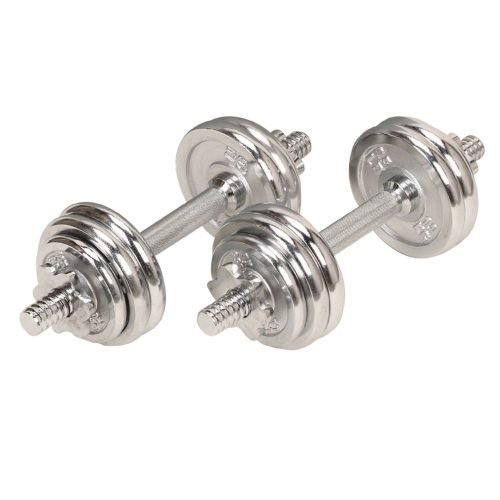 33-Pound Chrome Dumbbell Set