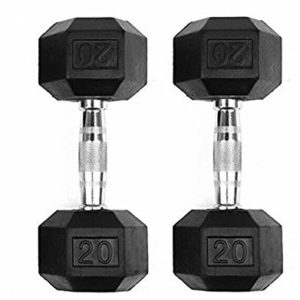 GYMENIST Set of 2 Hex Rubber Dumbbell