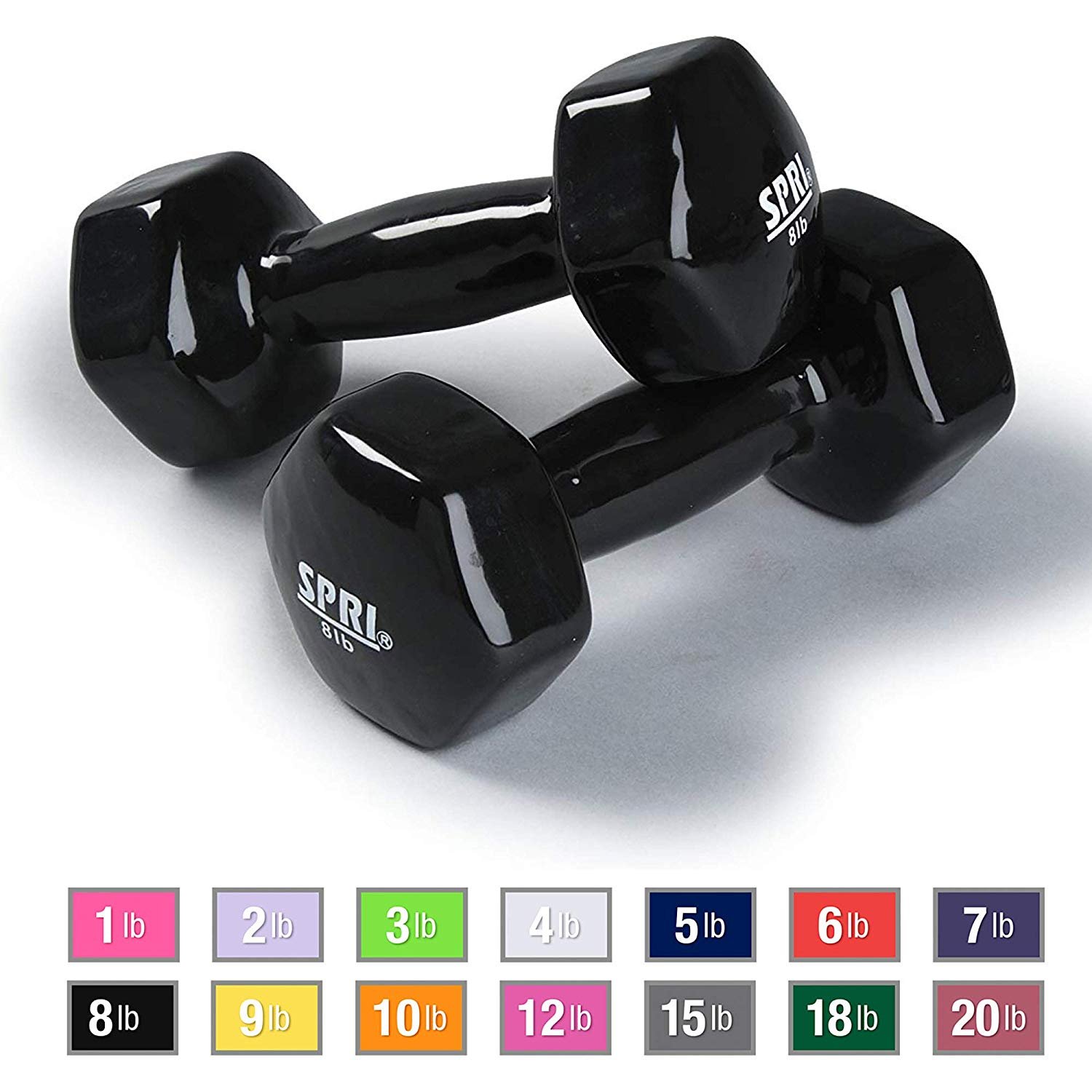 SPRI Dumbbells Deluxe Hand Weights
